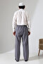 Men's Elastic Waist Pocket Hajj Umrah Linen Shalwar Pants - Anthracite (VŞN) - 8