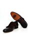 Brown Laceless Genuine Leather Men's Shoes - 3