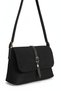 Black Nubuck Stylish Women's Shoulder Bag with Adjustable Strap - 5