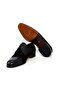 Black Color Lace-Up Genuine Leather Men's Shoes - 3