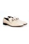Beige Color Laceless Genuine Leather Men's Shoes