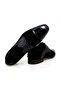 Black Color Lace-Up Genuine Leather Men's Shoes - 2