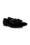 Black Color Laceless Genuine Leather Velvet Men's Shoes