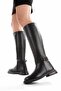 Black Genuine Leather Heelless Casual Women's Boots Vildo - 4