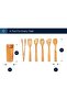 Wooden Kitchen Utensils Set, 7-Piece Bamboo Cooking Tools and Holder - 4