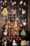 Geese and Cute Animals Double-Sided Printed New Year Themed Glass Wall Door Sticker Set - 3