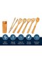 Wooden Kitchen Utensils Set, 7-Piece Bamboo Cooking Tools and Holder - 2