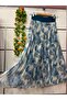 Patterned chiffon boho flared lined