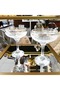 Goldy 6-Piece Gilded Glass Ice Cream Bowl Salad Bowl