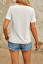    Women's Short Sleeve V-Neck Viscose Blouse - 2