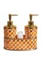 Premium Porcelain Goose Feet 2-Chamber Liquid Soap Dispenser with Sponge Holder Compartment 46978 - 3