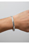 Silver Stainless Steel Thick Herringbone Chain Bracelet - 3