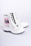 Silver Thai Feather Zippered Non-Slip Stitched Sole Girls' Boots