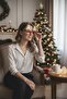 Christmas Themed Sparkling Pine Tree Party Glasses – Sparkling Pine Tree Christmas Party Glasses - 5