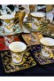 6 Person Square Plate Colorful Coffee Cup Set 90 ml (Rsy236) - 3
