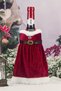 2 Christmas-Themed Red Wine Bags |   Christmas Dress Bottle Cover & Skirt Wine Bottle Decoration Set - 3