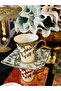 6 Person Square Plate Colorful Coffee Cup Set 90 ml (Rsy236) - 7