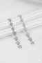 Brass Women's Earrings with Zircon Stone Dangle Star Model Silver Color |   Stylish and Durable Jewelry - 2