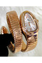 Luxurious Ladies' Bangle Watch - Serpent Design - Set with Brilliant Crystal
