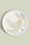Abstract - Bohemian Modern Wall Clock - 42cm - White Case with Glass Front - Silent Mechanism