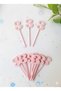 Pink 3Rd Birthday Cake Topper - Three Cake Lettering - Number 3 Cupcake Picks - Baby Girl Birthday - 6