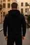 Men's Winter Hooded Black Zippered Oversized Sweat - 6