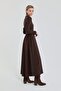 Belted Steel Knitted Dress Brown - 4
