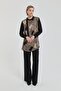 Comfortable Fit Patterned Collar Detailed Tunic Beige - 3