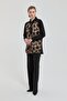 Comfortable fit patterned front tunic black - 3