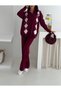 Oversized Baklava Detailed Knitwear Bottom-Top Set Aw25Au0037 - 5