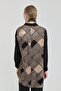 Comfortable Fit Patterned Collar Detailed Tunic Beige - 4
