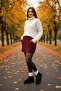 Women's Black Mini Suede Fur Lined High Thick Sole Winter Boots - 3