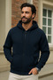 Men's Winter K.Lacivert Oversized Long Cardigan Sweatshirt - 2