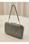 Platinum Color Crystal Stone Women's Evening Dress Bag - 2