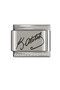 Italian Steel Bracelet Charm Silver Color Ataturk Signature Laser Printing Does Not Lose Color Does Not Tarnish Steel