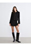 Rmz Gi̇yi̇m Farkiyla Zero Roba Collar Women's Tweed Jacket - 3