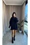 Women's Stylish High-Neck Sweater-Skirt Basic Top and Bottom Set - 4