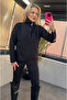 Black Zippered Bearded Sweater - 5