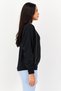 Women Sportswear Fit Long Sleeve Outdoor Sweatshirt, Black - 4