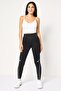 Women Tight Fit Running Leggings, Black - 3