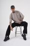 Men's Basic Cotton Oversized T-Shirt Light Gray - 2