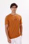 Crew Neck Chest Lettering Printed Comfortable Fit Short Sleeve Soft Textured T-Shirt - 6
