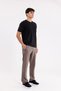 Comfortable Elastic Waist Color Striped Detail Straight Leg Comfortable Fit Transitional Sweatpants - 8