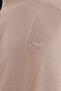 Striped Surface Effect Relaxed Fit Half Button Transitional Polo Neck T-Shirt - 7