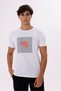 Silhouette of Printed Bicycles on a Square Grid Floor Comfortable Fit Short Sleeve T-Shirt - 7
