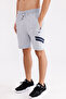 Double Stripe Tape Detailed Lace-Up Side Pocket Super Cotton Comfortable Fit Shorts - 2