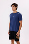 Soft Textured Stretchy Crew Neck Comfortable Fit Plain Form Short Sleeve T-Shirt - 3