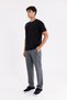 Side Zipper Pocket Knee Seam Detail Straight Leg Flexible Waist Sporty Look Sweatpants - 7