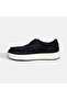 Men's Navy Blue Lace-Up Suede Leather Casual Shoes - 3