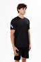 Reflective Sleeve Detail Chest Logo Comfortable Fit Crew Neck Breathable Jersey T-Shirt - 3